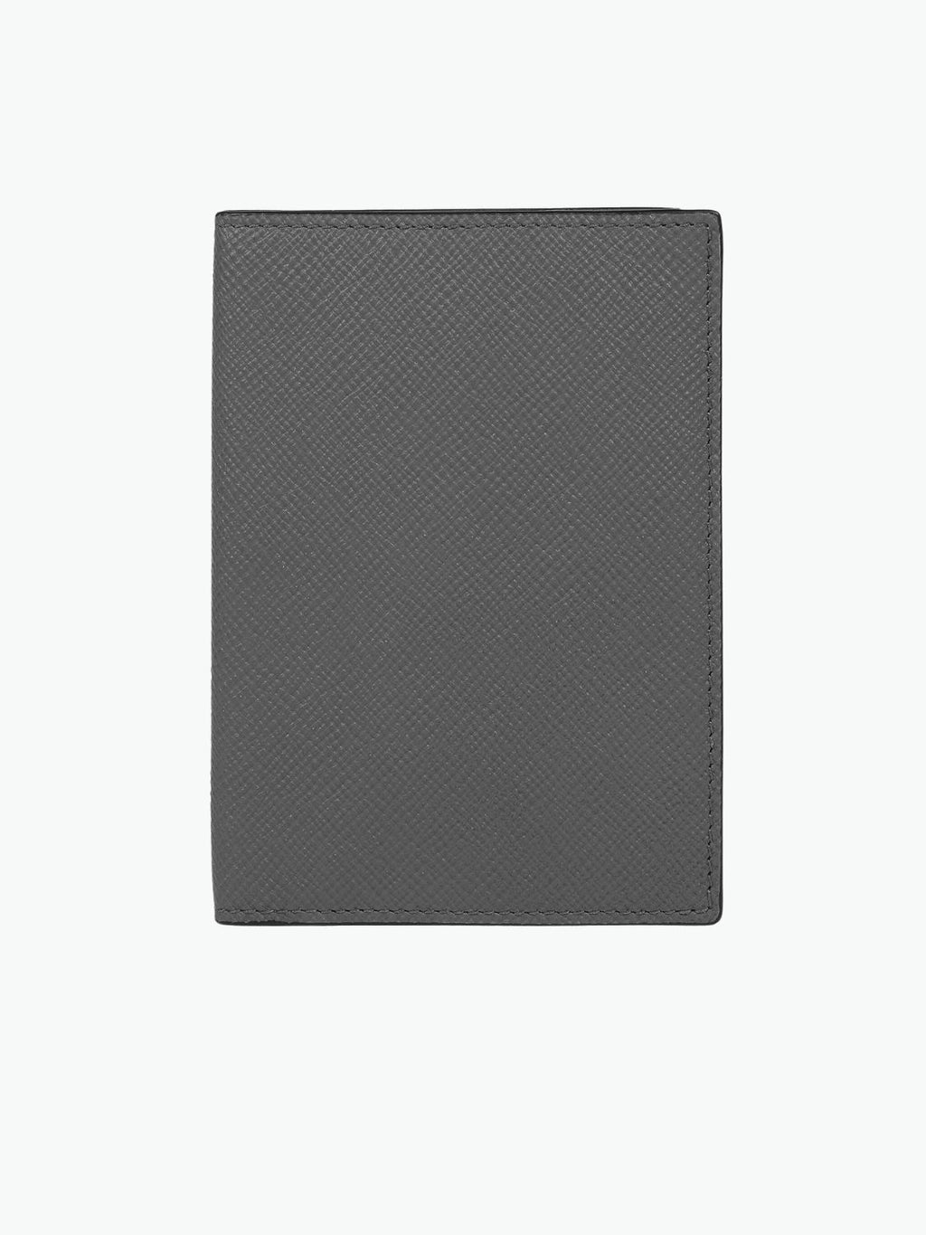 Smythson Passport Cover in Panama Storm Grey