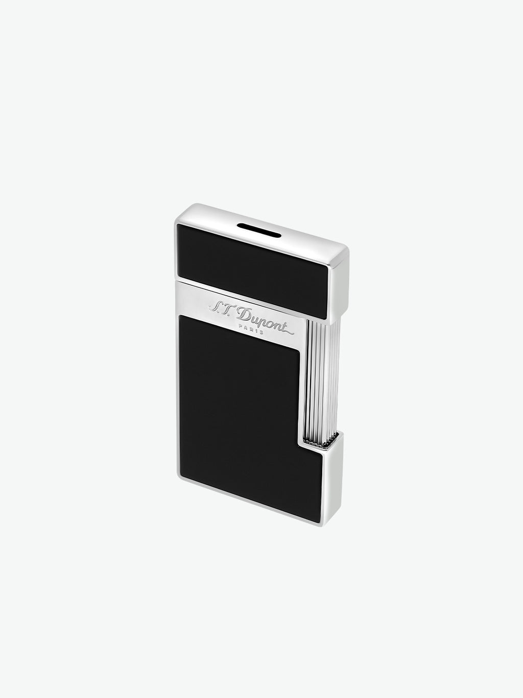 S.T. Dupont Slimmy Black Lacquer and Chrome Lighter