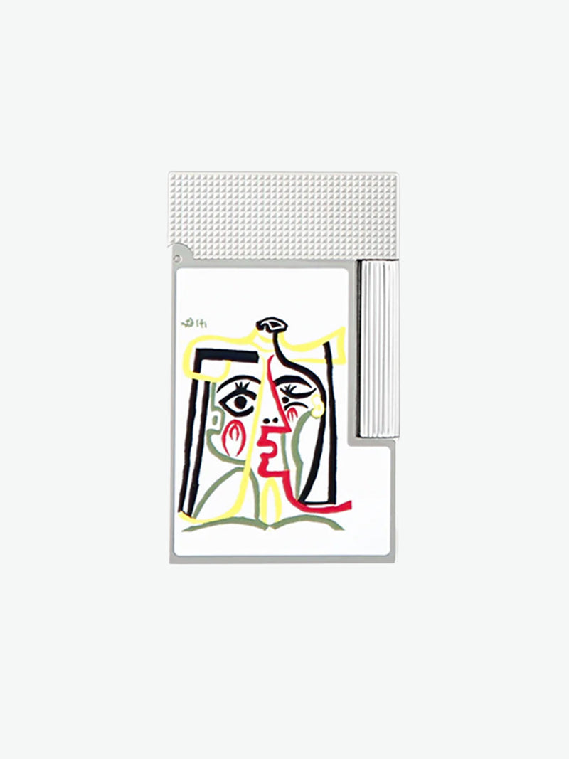 S.T. Dupont Picasso Ligne 2 Lighter White and Palladium