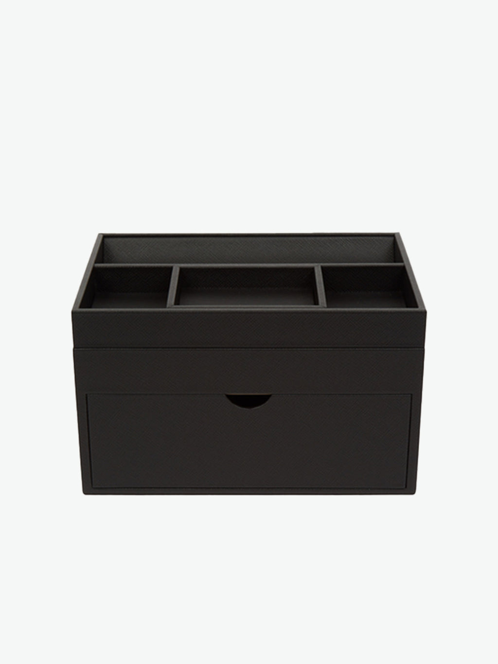 Smythson Stationery Organiser in Panama Black