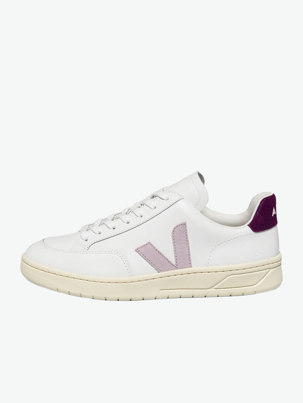 Veja V-12 Leather Extra White Parme Magenta