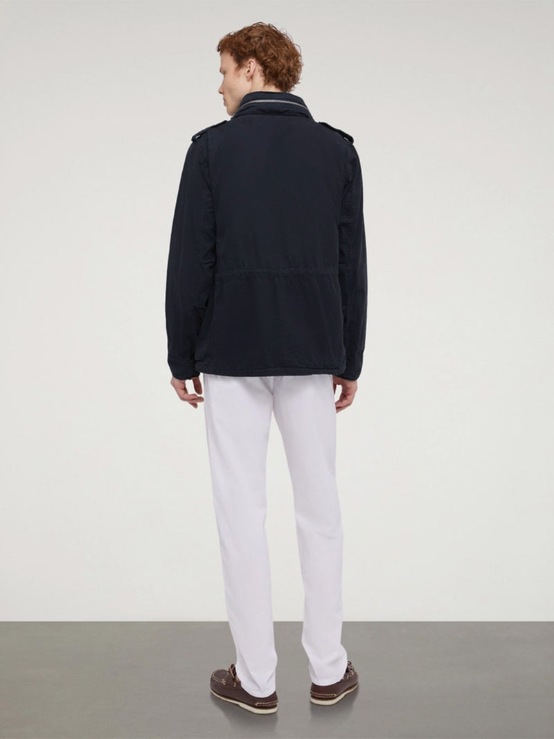 Aspesi Cotton Gabardine Vento Mini Field Jacket Navy