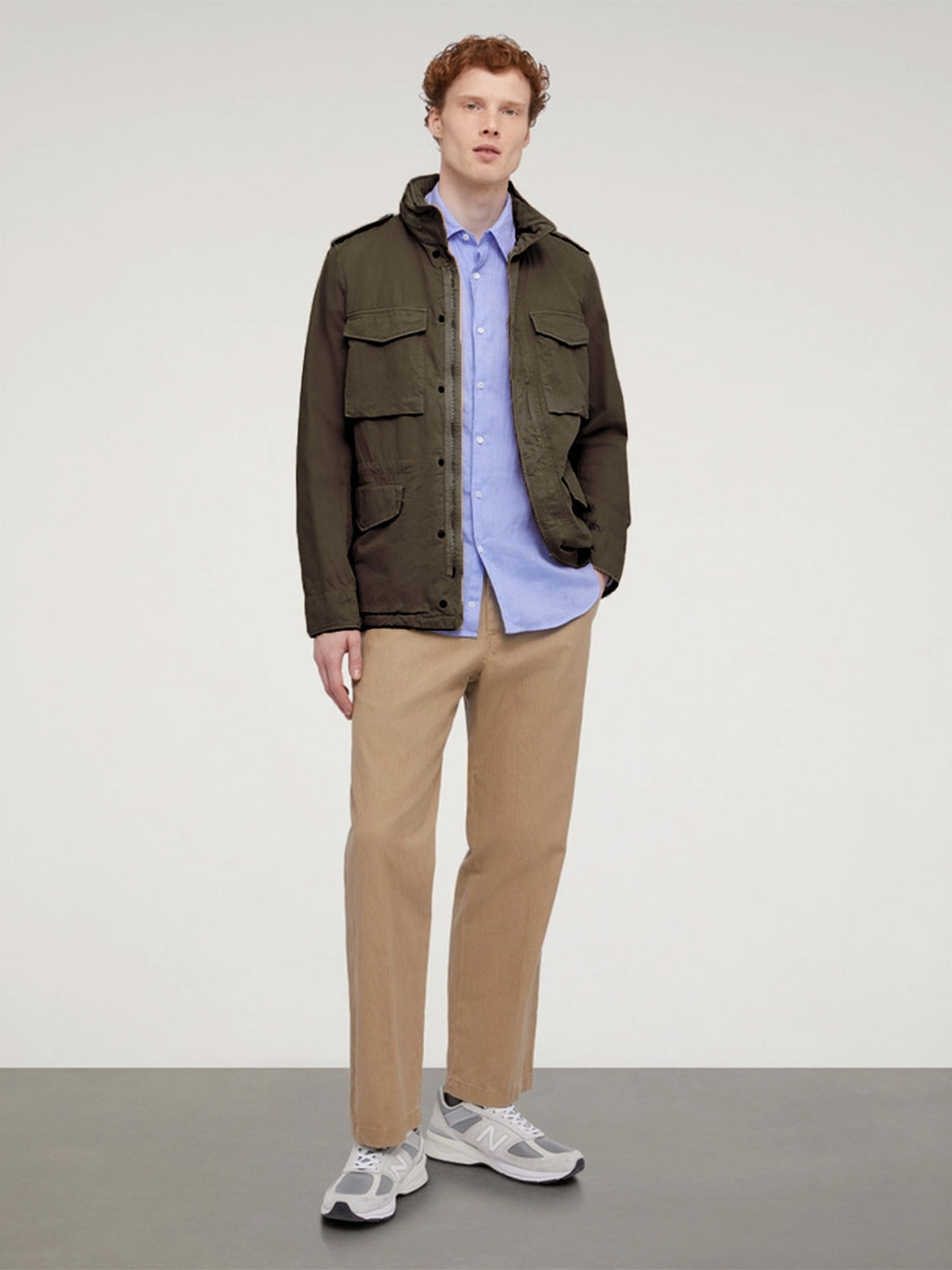 Aspesi Gabardine Mini Field Jacket Khaki