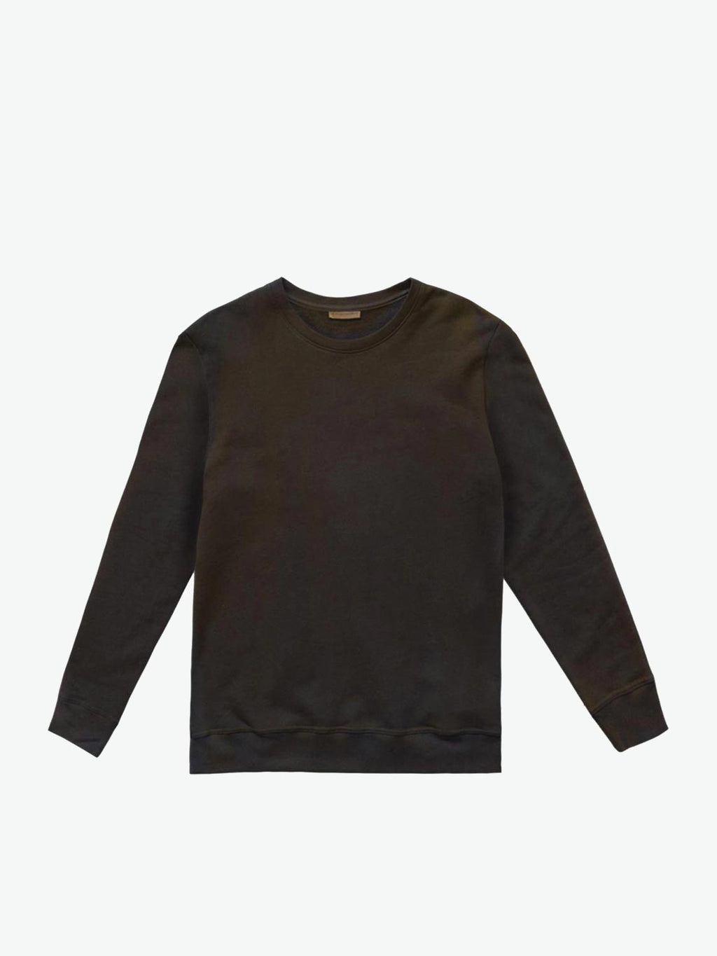 Acid Dye Organic Cotton Crew Neck Sweatshirt Meteorite | A