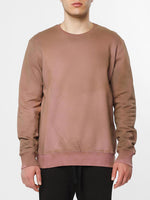 Acid Dye Organic Cotton Crew Neck Sweatshirt Dusty Pink | B