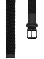 Anderson's Leather-Trimmed Woven Belt Black