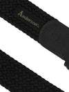 Anderson's Belt Leather-Trimmed Woven Black