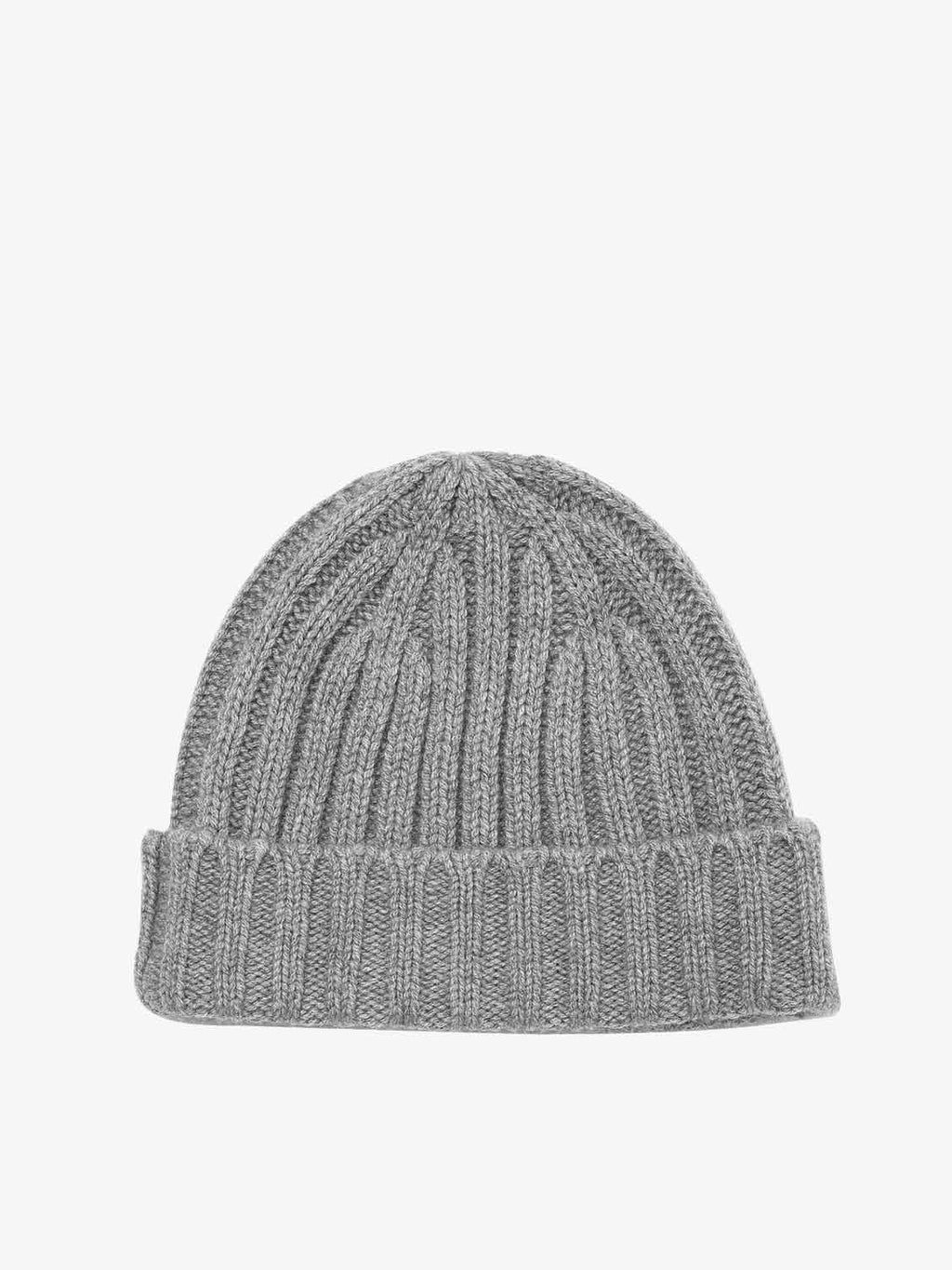 Aspesi Cashmere Beanie Hat Grey - A