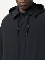 Aspesi Hooded Long-Sleeve Raincoat ParkaAspesi Hooded Long-Sleeve Raincoat Parka | E