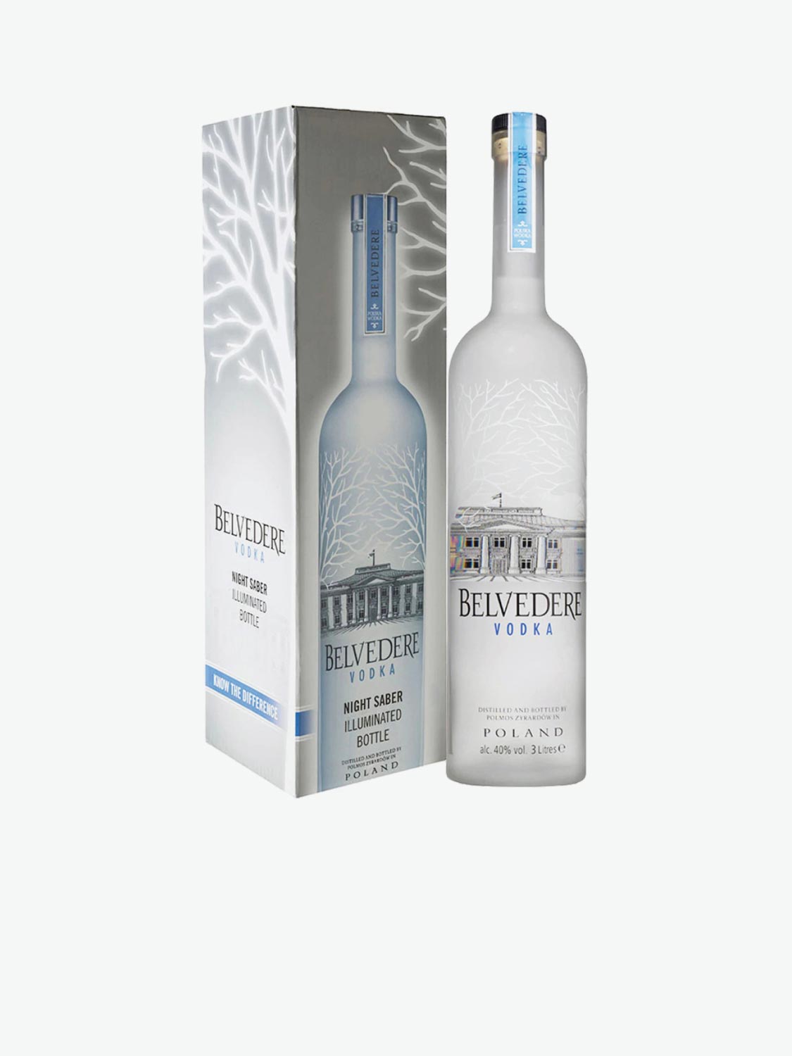 Belvedere Vodka 40% Vol. 3l + LED Lightsticker @Malva