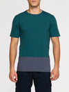 Color Block Crew Neck T-Shirt Green | B