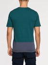 Color Block Crew Neck T-Shirt Green | C