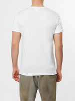 Cotton Jersey Trimmed Crew Neck T-Shirt White