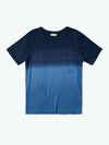 Crew Neck Acid Wash Dip Dye T-shirt Navy Blue | A