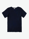 Crew Neck Cotton Distressed Indigo T-shirt | A