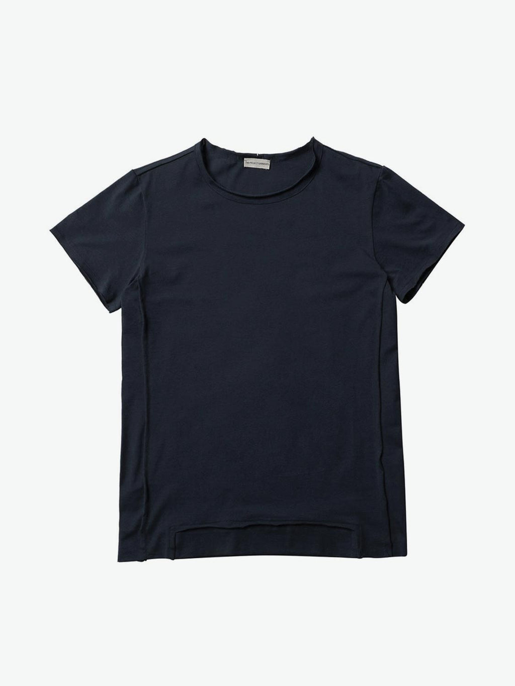 The Project Garments Raw Crew Neck Modal Blend T-shirt Navy Blue