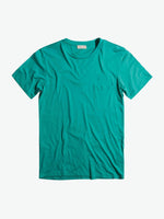 The Project Garments Crew Neck Modal-Blend Pocket T-shirt Cyan