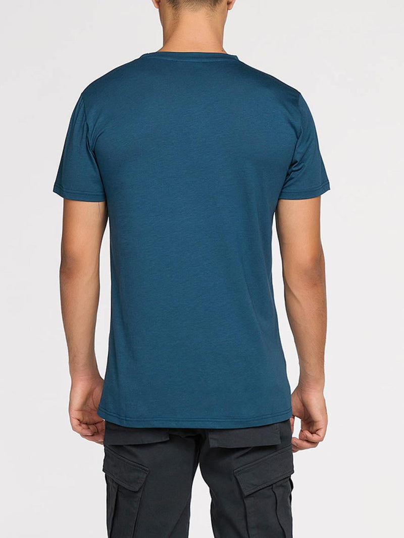 Crew Neck Modal-Blend Pocket T-shirt Blueberry | C