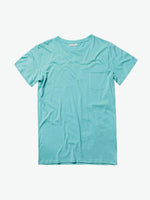 The Project Garments Crew Neck Modal-Blend Pocket T-shirt Turquoise