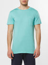Crew Neck Modal-Blend Pocket T-shirt Turquoise