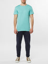 Crew Neck Modal-Blend Pocket T-shirt Turquoise | E