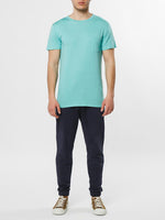 Crew Neck Modal-Blend Pocket T-shirt Turquoise | E
