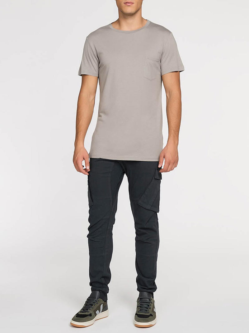 Crew Neck Modal-Blend Pocket T-shirt Moonrock | D