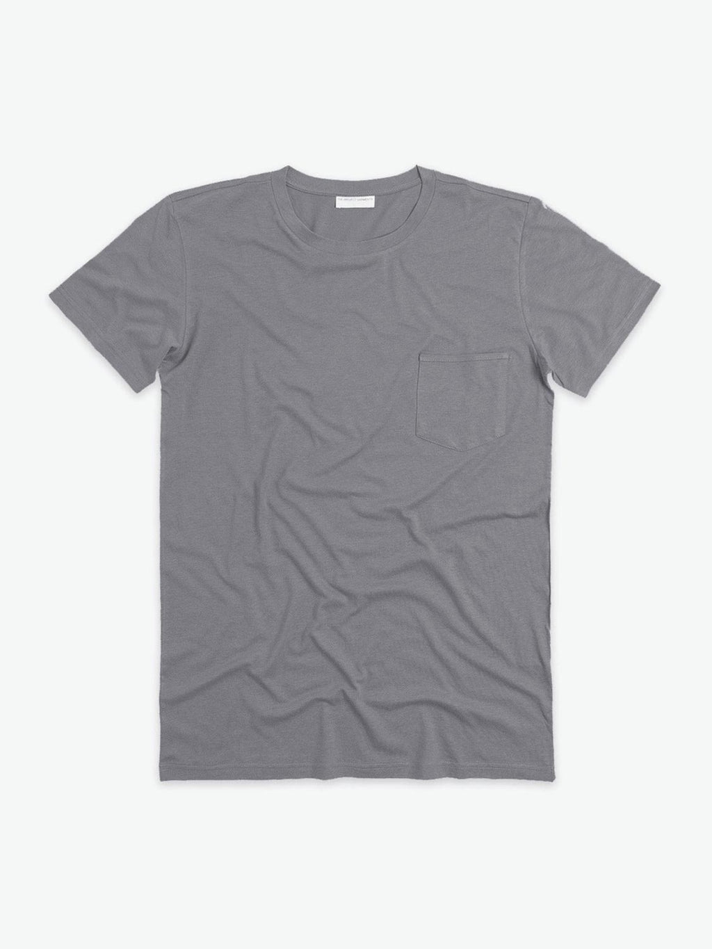 Crew Neck Modal-Blend Pocket T-shirt Asphalt Grey | A