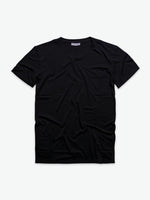 Crew Neck Modal-Blend Pocket T-shirt Black | A
