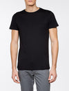 Crew Neck Modal-Blend Pocket T-shirt Black | B