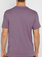 Crew Neck Modal-Blend Pocket T-shirt Lavender | C