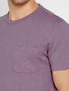 Crew Neck Modal-Blend Pocket T-shirt Lavender | D