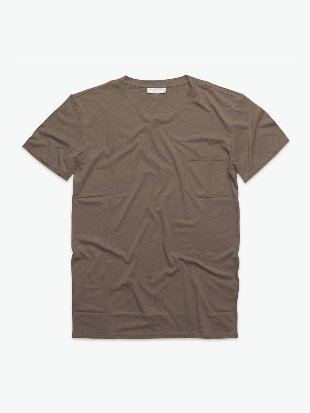 The Project Garments Crew Neck Modal-Blend Pocket T-shirt Taupe