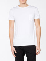 Crew Neck Modal-Blend Pocket T-shirt White | B
