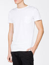Crew Neck Modal-Blend Pocket T-shirt White | C