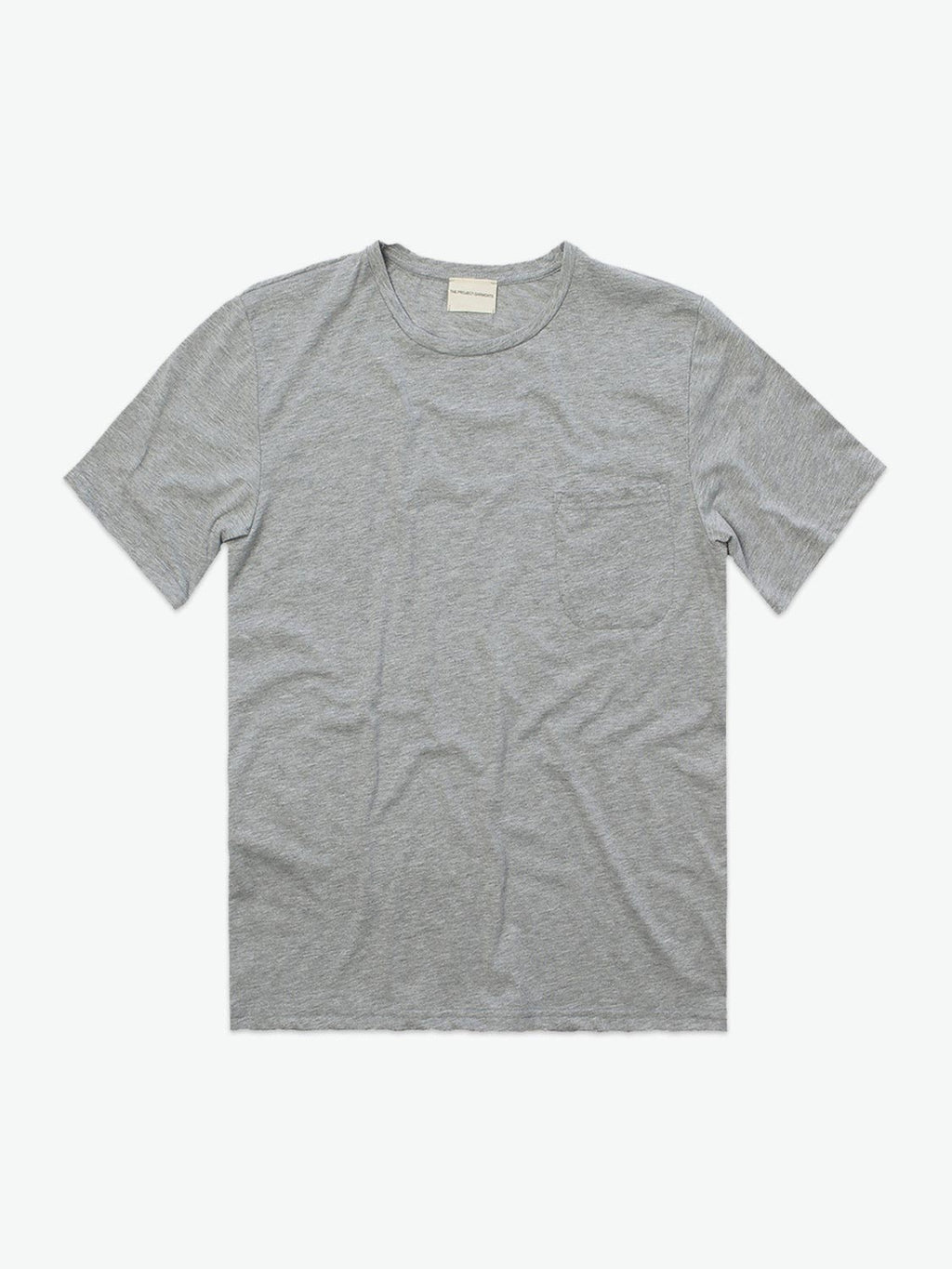 Crew Neck Regular Fit Organic Cotton Pocket T-shirt Melange Grey | A