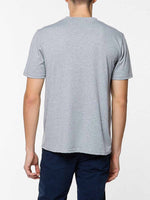 Crew Neck Regular Fit Organic Cotton Pocket T-shirt Melange Grey | D