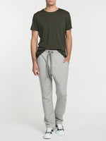 Crew Neck Regular Fit Organic Cotton T-shirt Military Khaki | E