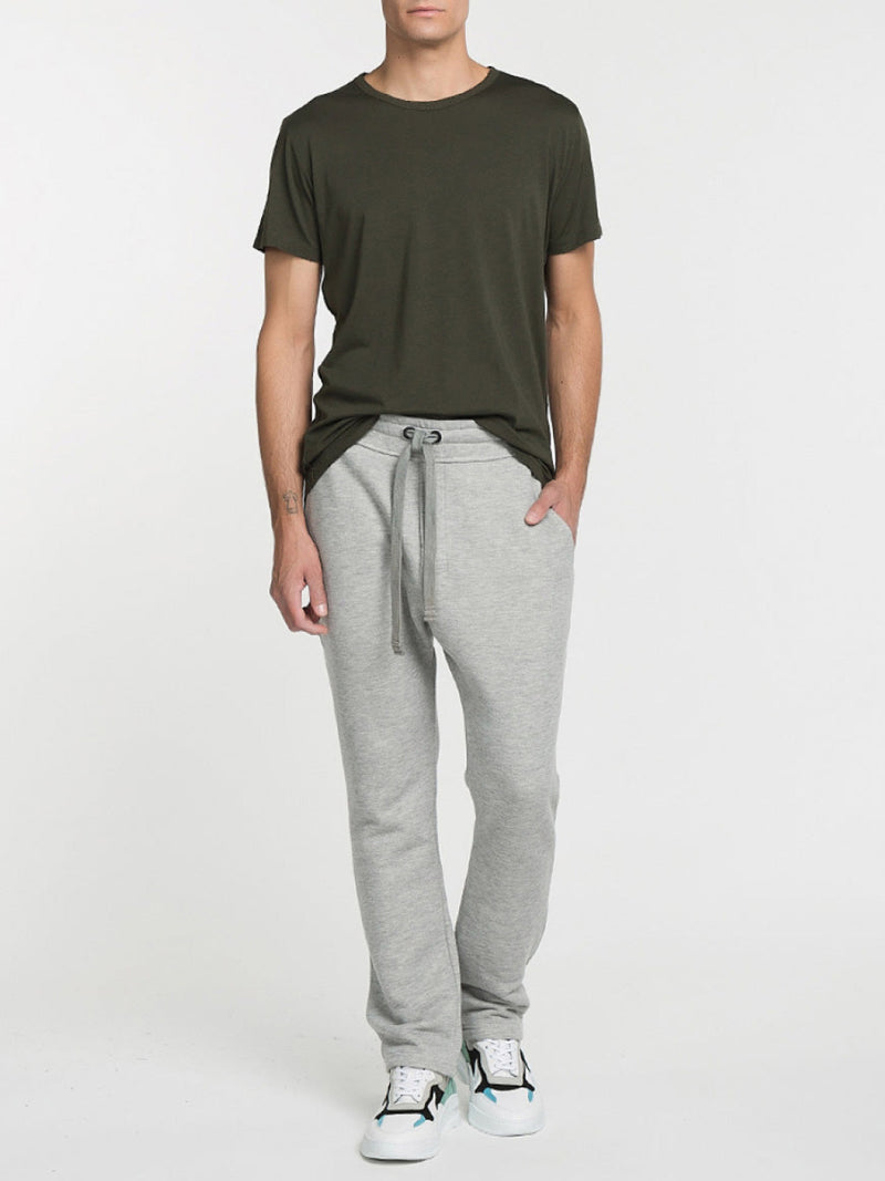 Crew Neck Regular Fit Organic Cotton T-shirt Military Khaki | E