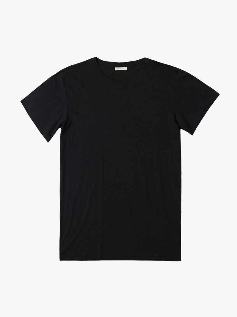Crew Neck Organic Cotton T-shirt Black | A