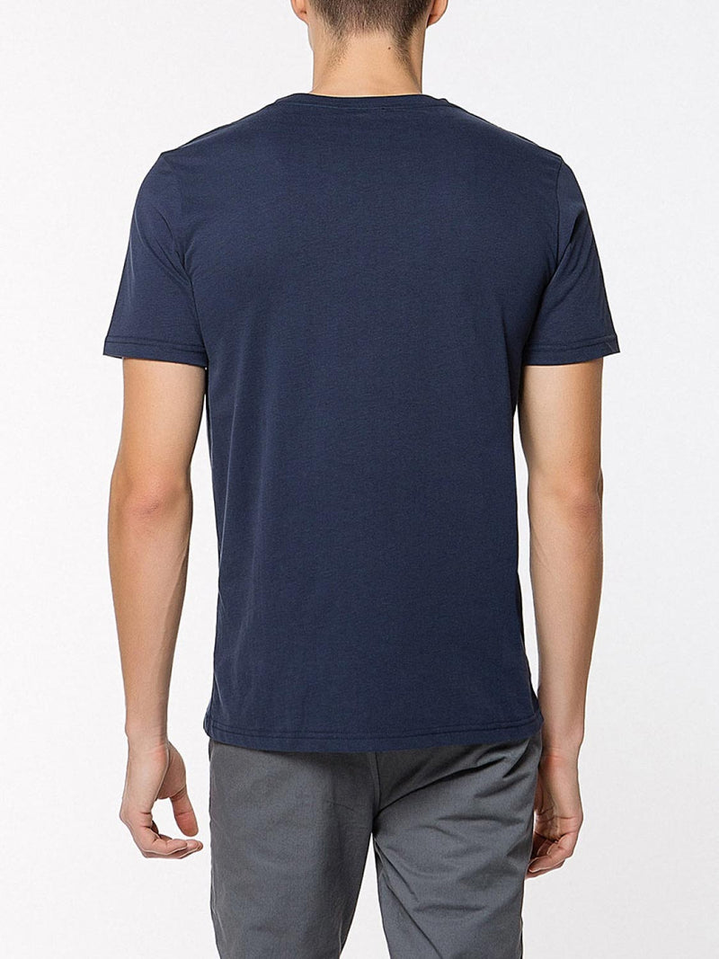 Crew Neck Organic Cotton T-shirt Navy Blue