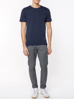 Crew Neck Organic Cotton T-shirt Navy Blue