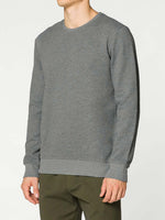 Crew Neck Sweatshirt Melange Grey | D