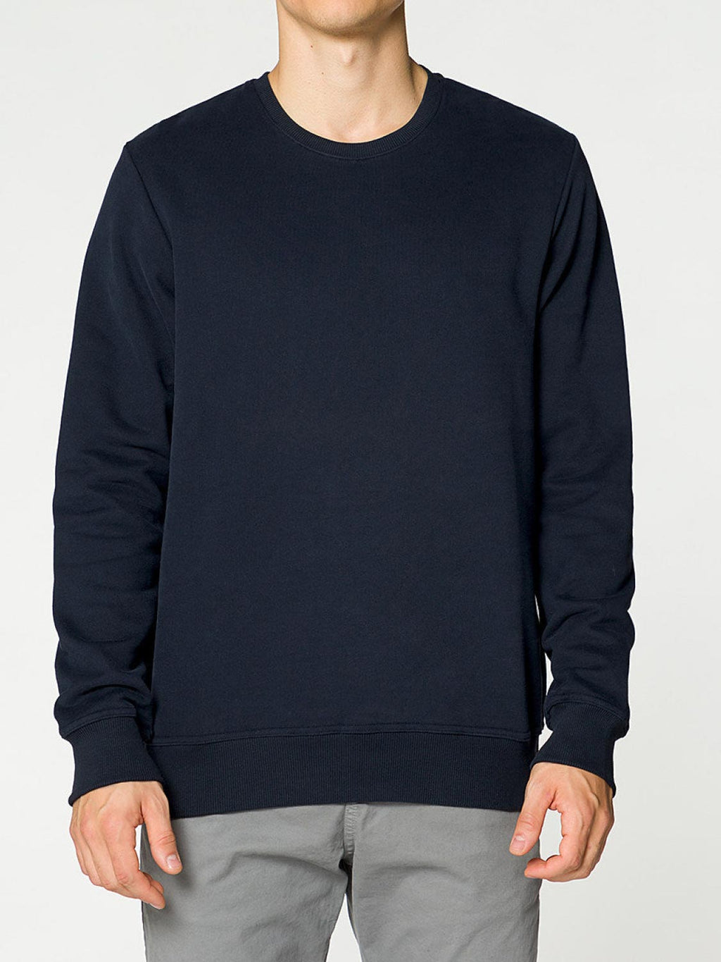 Crew Neck Sweatshirt Navy Blue | B