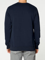Crew Neck Sweatshirt Navy Blue | D