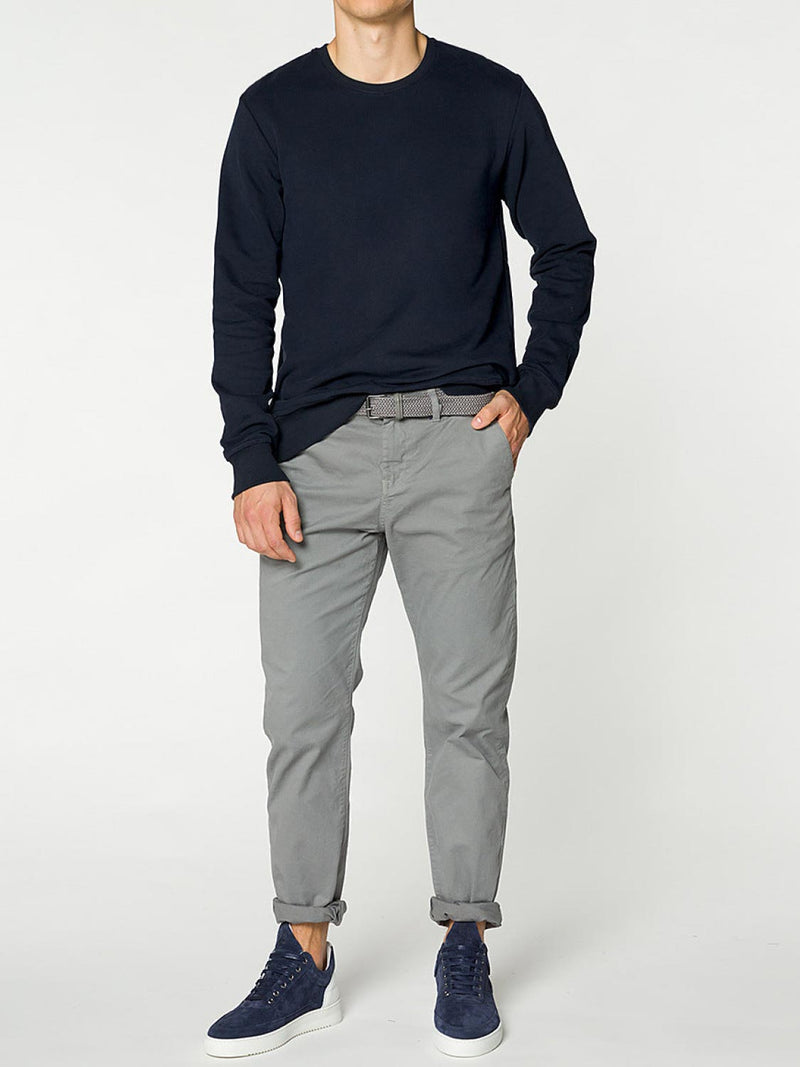 Crew Neck Sweatshirt Navy Blue | E