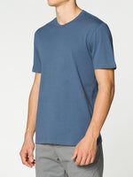 Crewneck Regular Fit Organic Cotton T-shirt Slate Blue