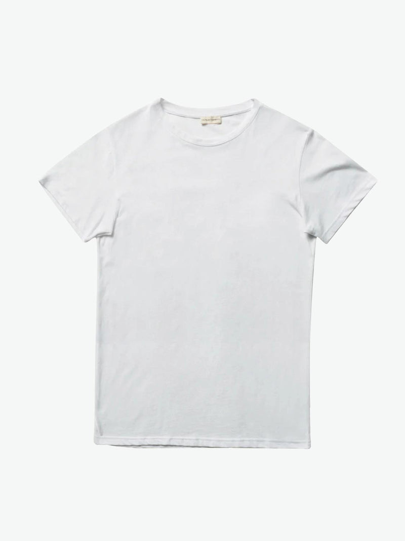 Crewneck Regular Fit Organic Cotton T-shirt White | The Project Garments - A