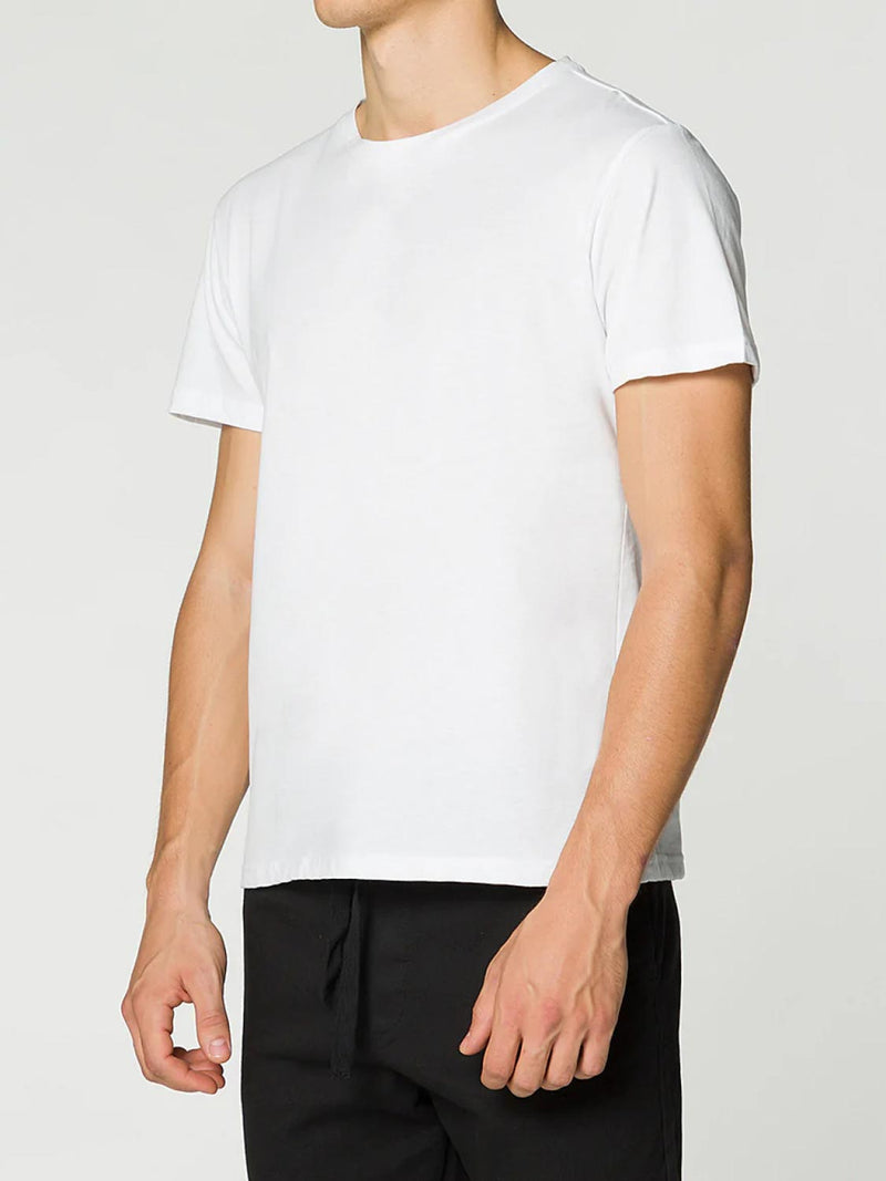 Crewneck Regular Fit Organic Cotton T-shirt White | The Project Garments - C