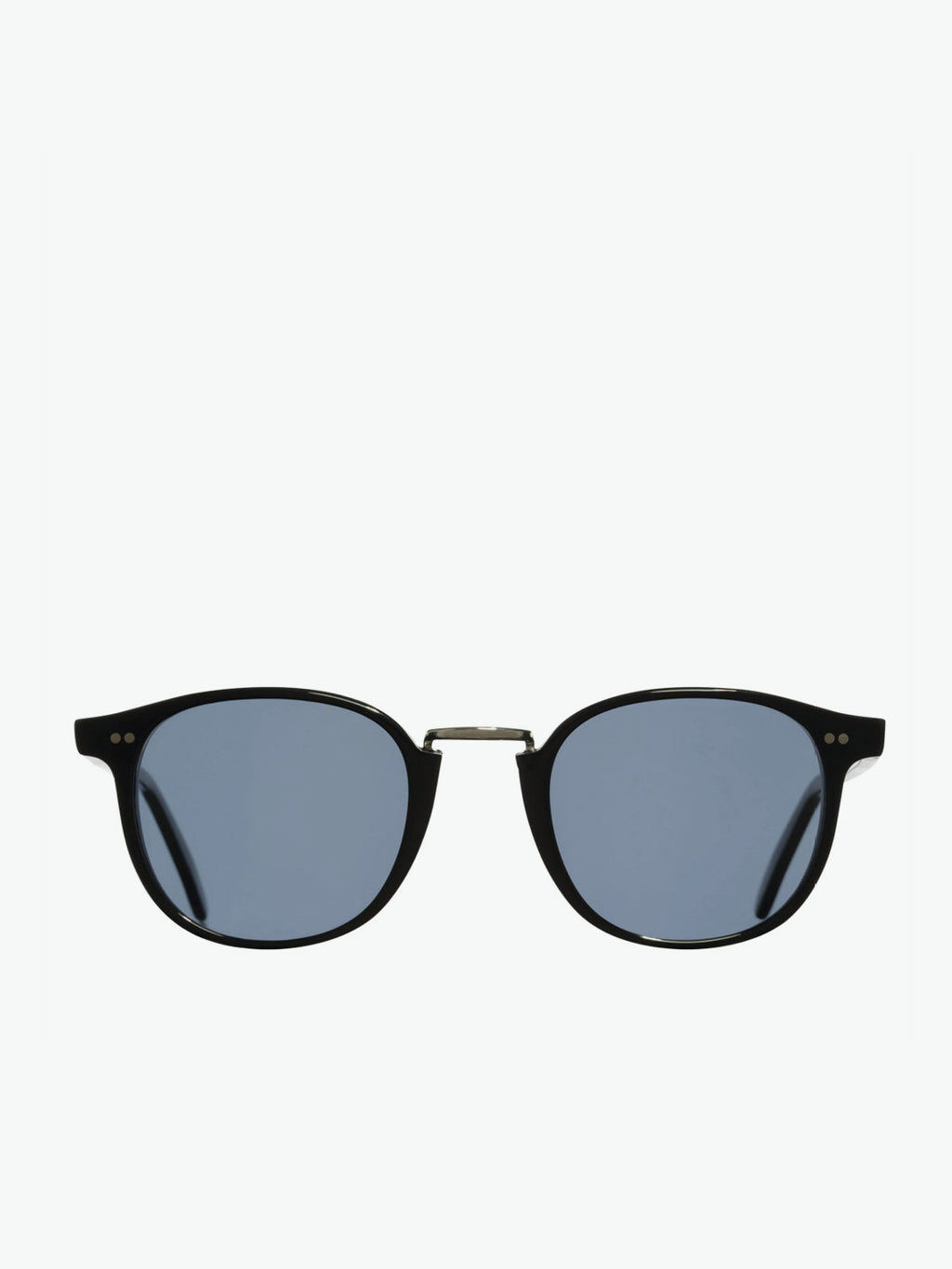 Cutler and Gross Round-Frame Black Acetate Sunglasses | A